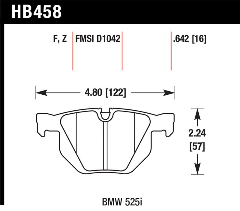 BMW X5 Brake Pads - Rear - Hawk Performance - Performance Ceramic - `07-`08